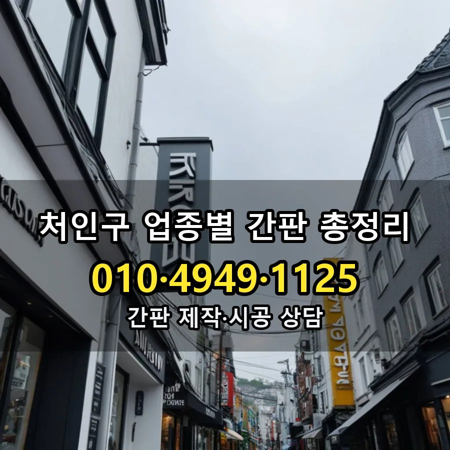 업종별 간판 총정리 설치 현장